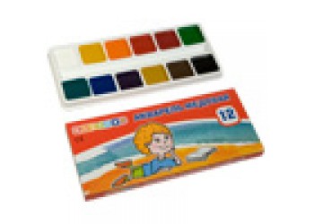 Набор акварели Цветик 12 цветов картон